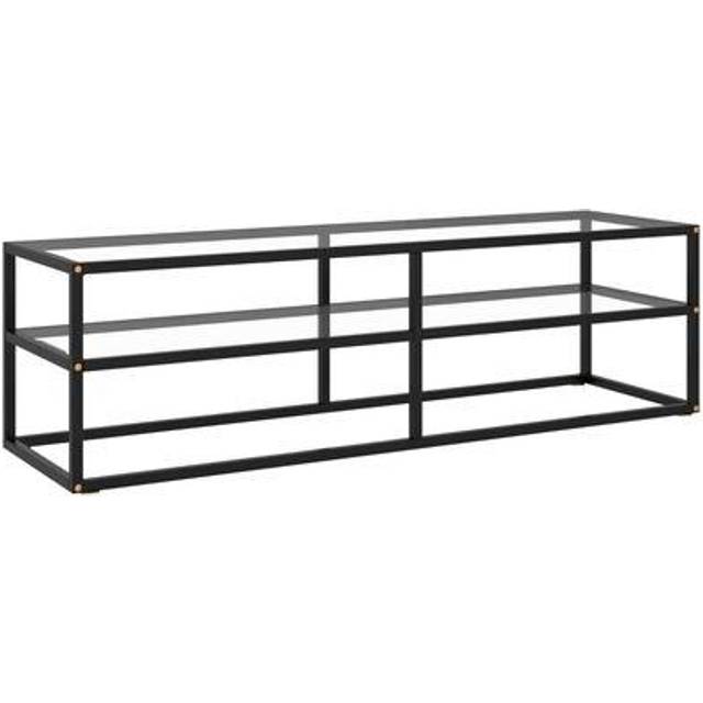 (black, 140 x 40 x 40 cm) vidaXL TV Cabinet with Marble Glass Entertainment Centre TV Stand TV Unit
