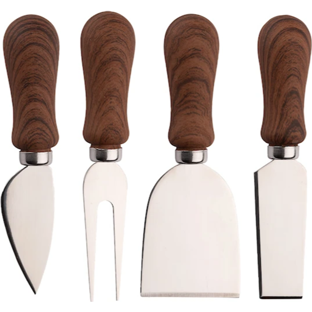Odina Cheese Knife Set, Brown