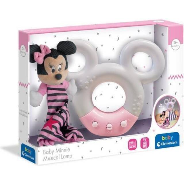 Clementoni 17396 Mimmi Disney Baby Sound & Color lampa nattlampa vit musik 0 månader +, flerfärgad, en storlek