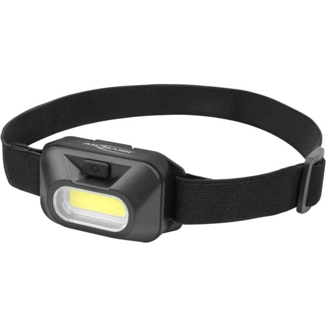 ANSMANN LED pannlampa – LED-arbet med 125 lumen – pannlampa LED perfekt för cykling löpning med hund jogging fiske jakt klättring verkstad cykelljus HD120B