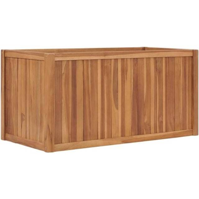 vidaXL Raised Bed 100x50x50 cm Solid Teak Wood - Brown
