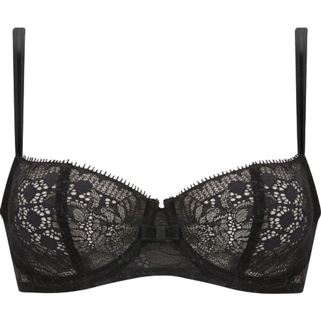 Chantelle Dam Day to Night Lace Unlined Demi BH halvkupa BH, svart, 75D