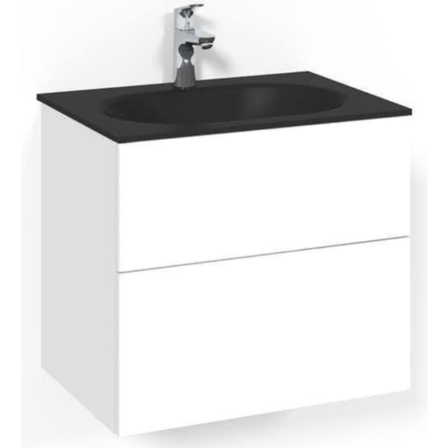 Tvättställsskåp Macro Design Crown Plain Med Glastvättställ