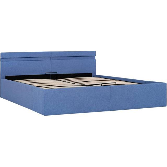 vidaXL Bed Frame with Hydraulic Storage LED 73cm Sengeramme 160x200cm