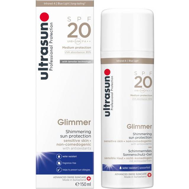 Ultrasun Glimmer SPF 20 - 150ml - Anti-Ageing Sunscreen - With Antioxidants - Face the Future
