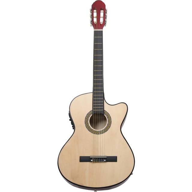 Gitarr 12 delar med EQ-pedal 6 och strängar western svart