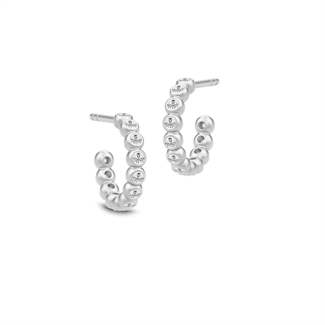 Julie Sandlau, Accessoarer, Dam, ONE Size, Grace Mini Hoops - gray (ONE SIZE)