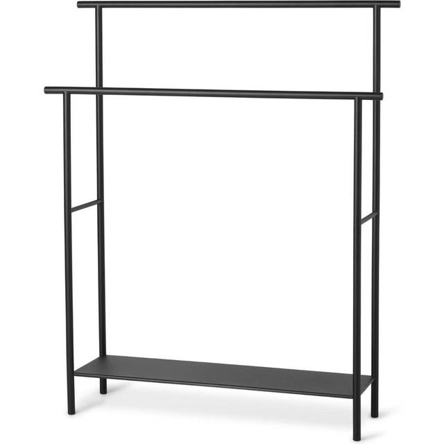 Ferm Living - Dora Towel Stand - schwarz/pulverbeschichtet/BxHxT 72,5x88,3x19,6cm - black (88.3 x 72.5 x 19.6cm)