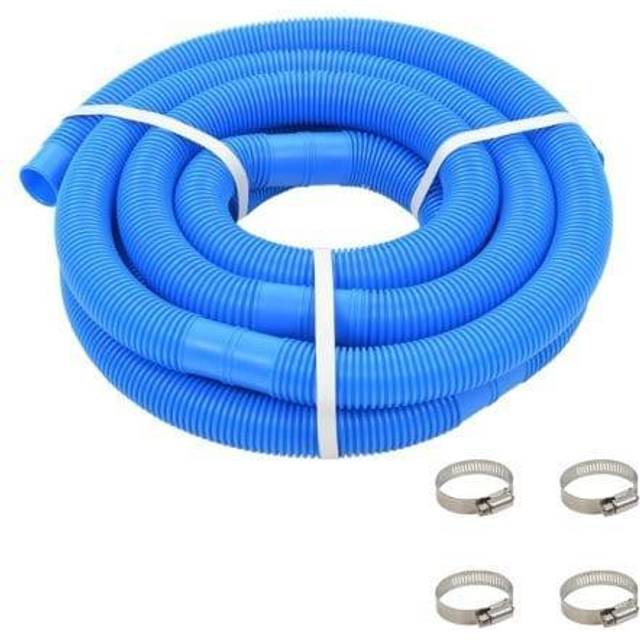 Poolslang med klämmor 38 mm 6 m blå