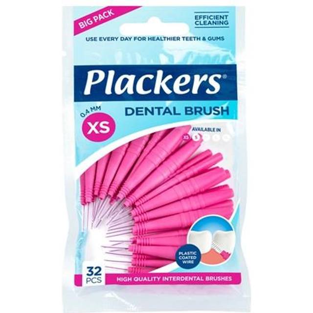 32 stk. Mellemrumsb&amp;oslash;rster Plackers Dental Brush 0.4 mm ISO 0 PINK
