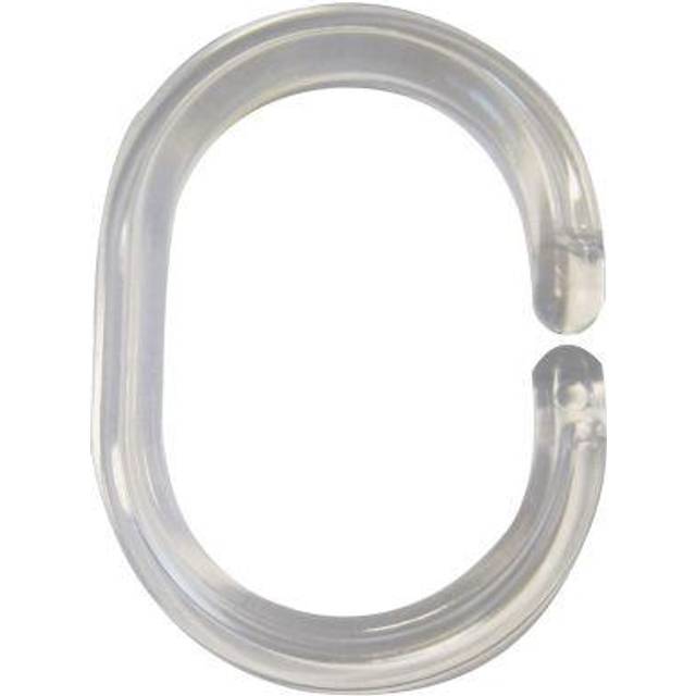 RIDDER Shower Curtain Rings Transparent Hooks Bathroom Blind Accessories 49300
