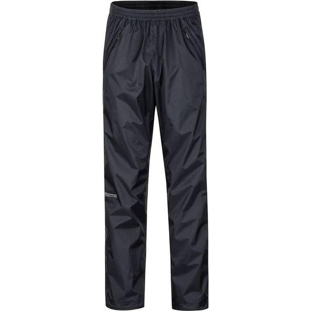 Marmot PreCip Eco Full Zip Pant Long, Vattentäta regnbyxor, vindtäta vandringsbyxor, andningsaktiva regnkläder för vandring och Trekking, För män, Black, L