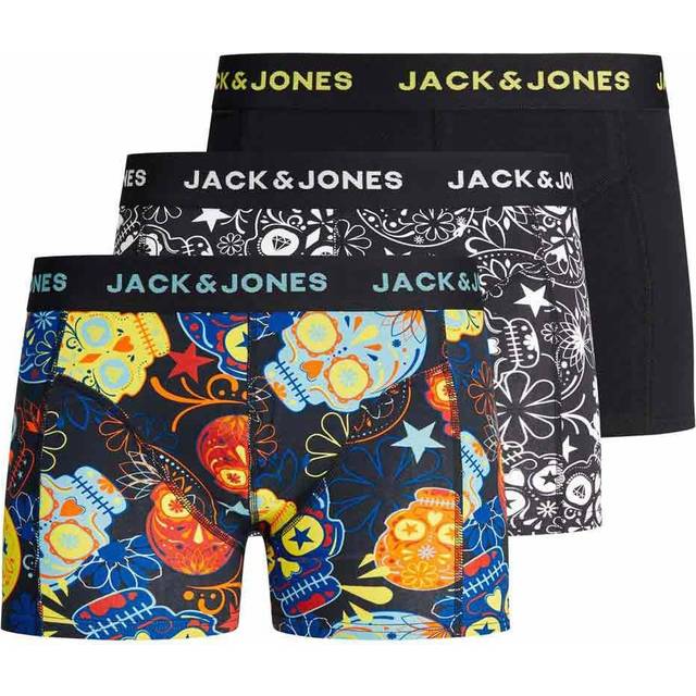 Jack & Jones - Kalsonger jacSugar Skull Trunks JR 3-pack - Svart