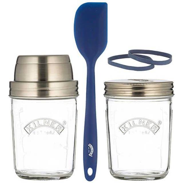 Create and Make Sourdough 2 Piece Kitchen Canister Set - Clear