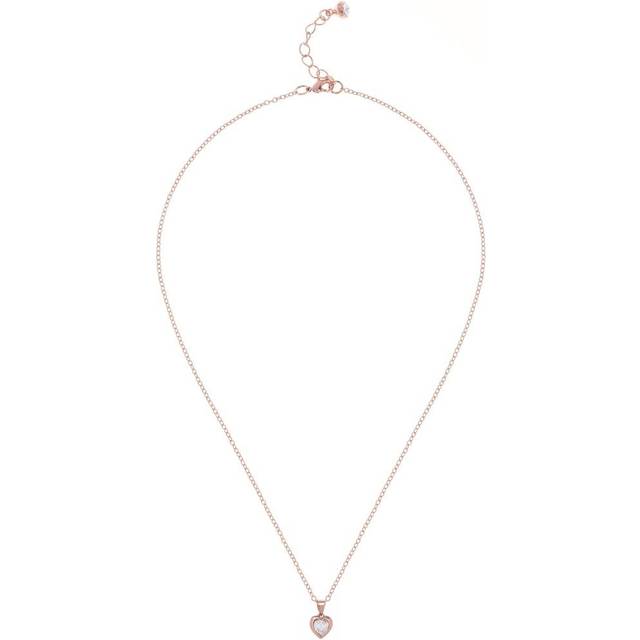 Ted Baker Hannela Crystal Heart Pendant Necklace, Rose Gold