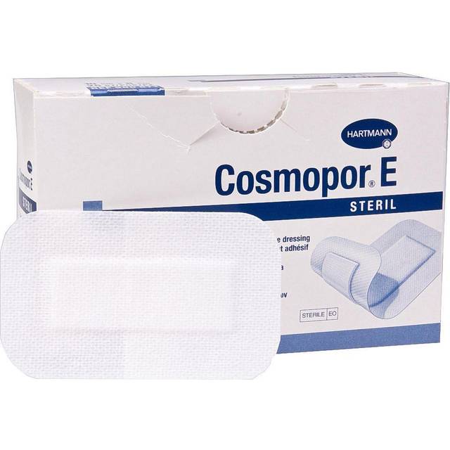 Absorberande häftande förband Cosmopore E - 10x25cm (dyna 5,5x20,5cm) - 25 st