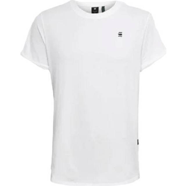 G-STAR RAW Herr Lash Straight T-shirt, Vit (vit B353-110), L