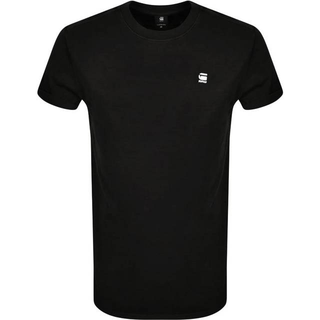 G-STAR RAW Herr Lash Straight T-shirt, Svart (Dk Black B353-6484), XS