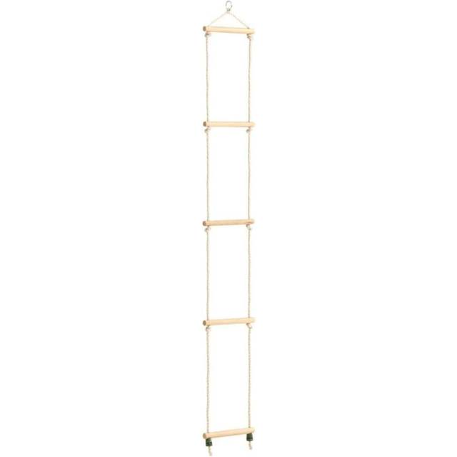 vidaXL Kid's Rope Ladder Solid Wood and PE 30x168 cm - Brown
