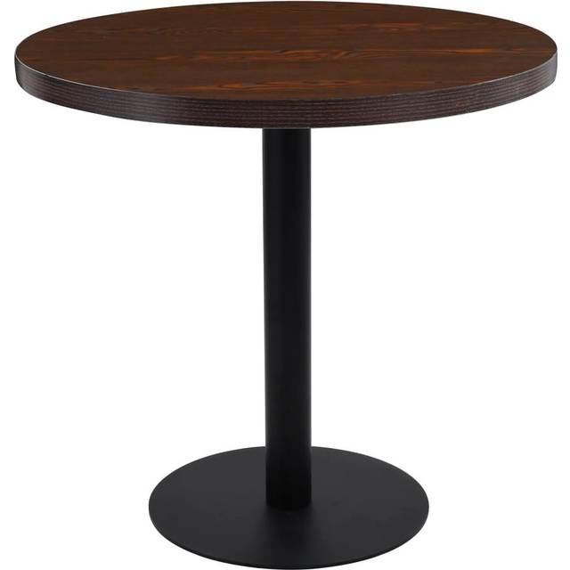 vidaXL Bistro Table Dark Brown 80 cm MDF
