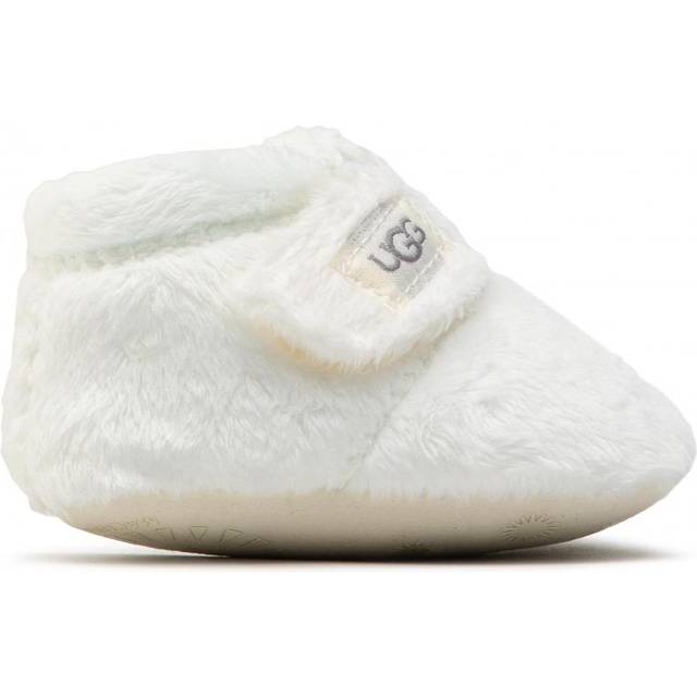 UGG® Bixbee Bootie and Lovey Blanket for Kids in White, Size Medium, Textile - Vanilla