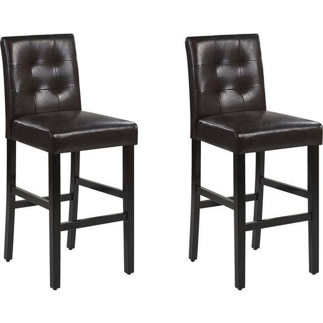 Set of 2 Bar Chairs MADISON Grey