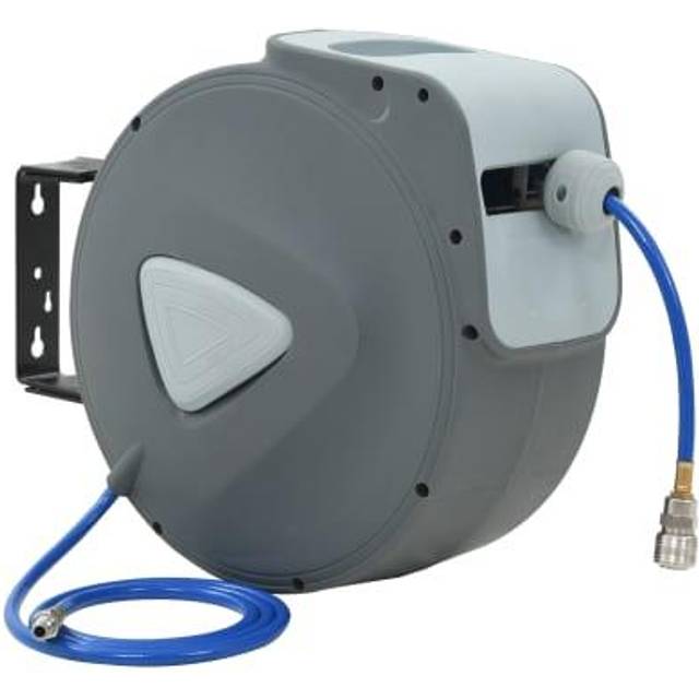 vidaXL Automatic Air Hose Reel 1/4" 30 m - Grey