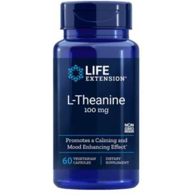 Life Extension  L-Theanine  60 Vegetarian Capsules (100 mg per Capsule)