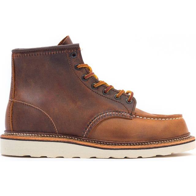 Men's Red Wing Shoes - 1907 MENS HERTIAGE WORK 6INCH MOC TOE COPPER R&T - Brown - Size: 8