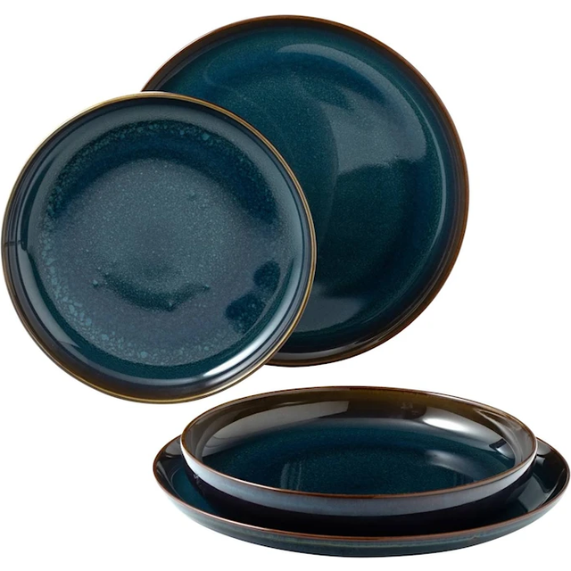 Villeroy & Boch Crafted Denim plate set 4 pieces Blue