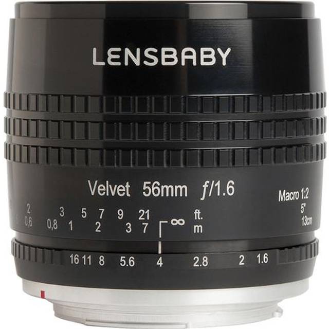 Lensbaby Velvet 56 mm F/1.6 LB-V56BN Lins för Nikon, Svart