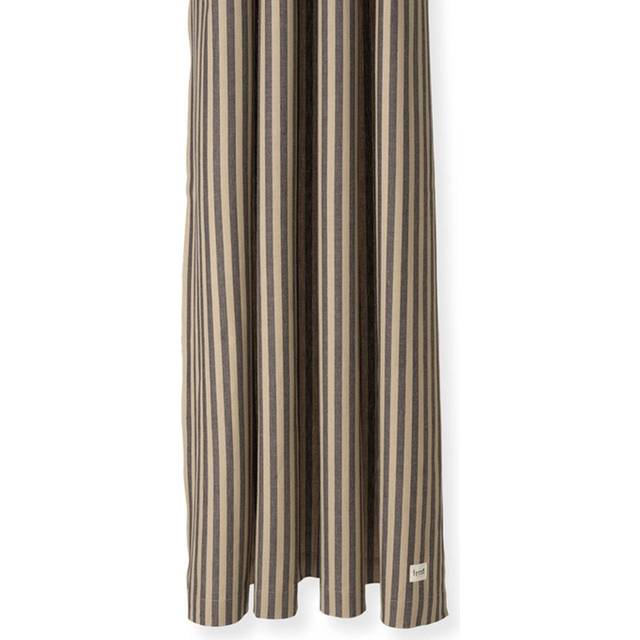 Ferm Living - Chambray Shower Curtain - sand & schwarz/gestreift/BxH 160x205cm - sand & black (205.0 x 160.0 x 0.2cm)