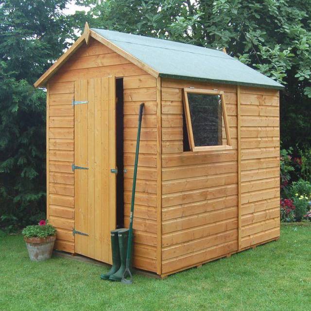 Premier Shiplap Shed - 7 x 5ft - Dipped Honey Brown - Rowlinson