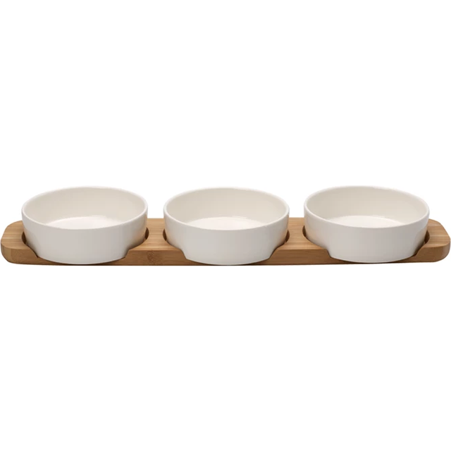 Villeroy & Boch Pizza Passion Toppings tallrik, 4 delar, premiumporslin/bambu
