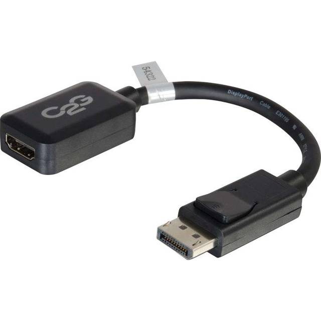 C2G 20cm DisplayPort to HDMI Adapter - DP Male to HDMI Female - Black