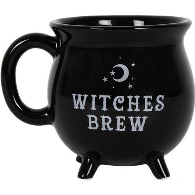 Witches brew cauldron mug black 10cm tea coffee cup soup halloween fi_51227