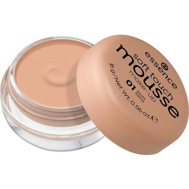 Soft Touch Mousse Make-Up, Foundation No. 01 Matt Sand, Nude for Combination & Blemished Skin, Matte, Vegan, Perfume & Alcohol-Free (16 g)