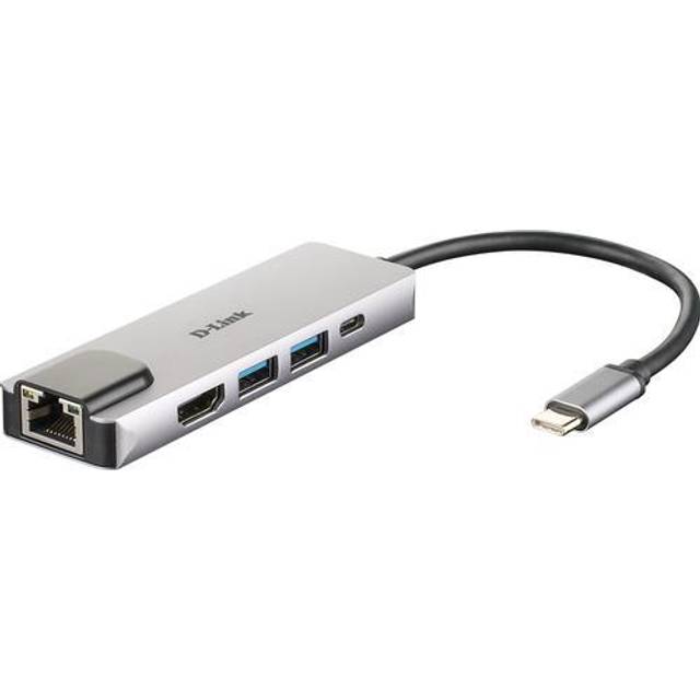 D-Link 5-in-1 USB-C Hub with HDMI/Ethernet and Power Delivery - DUB-M
