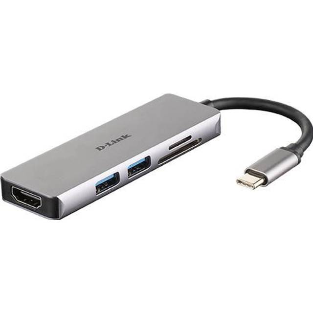 D-Link DUB-M530 notebook dock/port replicator Wired USB 3.2 Gen 1 (3.1 Gen 1) Type-C Aluminium, Black