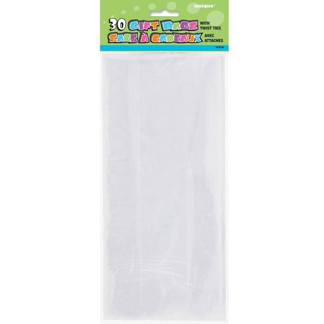 30 Clear Cellophane Gift Bags