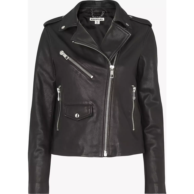 Whistles Agnes Leather Biker Jacket
