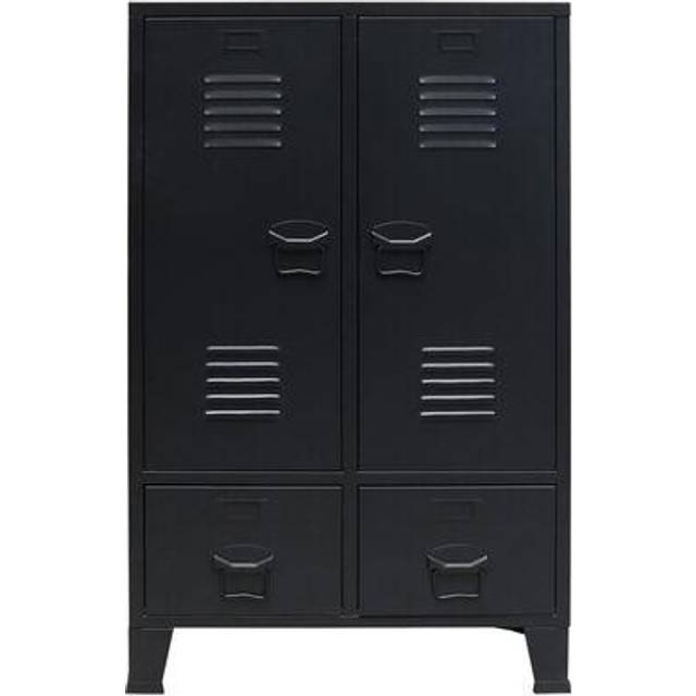 vidaXL Wardrobe Metal Industrial Style 67x35x107 cm Black