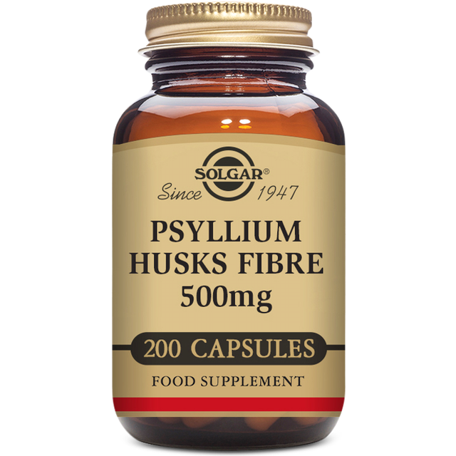 Solgar Psyllium Husks Fiber 500 mg - 200 Vegetable Capsules