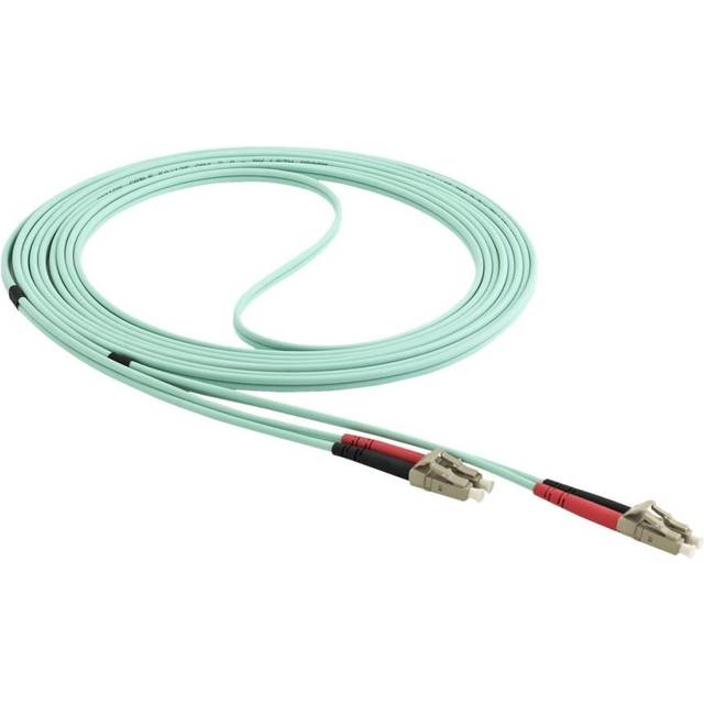 StarTech Aqua OM4 Duplex Multimode Fiber Optic Cable - 100Gb - 5 Metr - StarTech.com