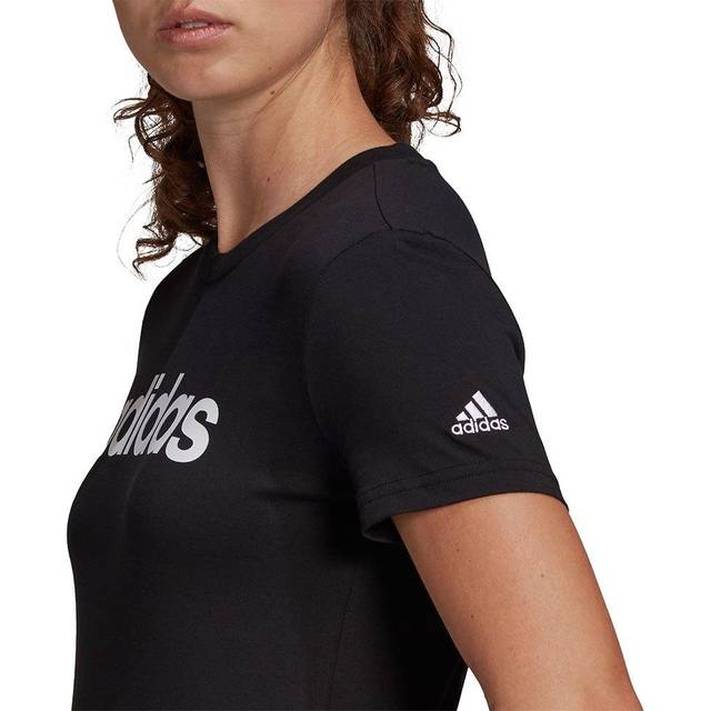 LOUNGEWEAR Essentials Slim Logo Tee - Black / White