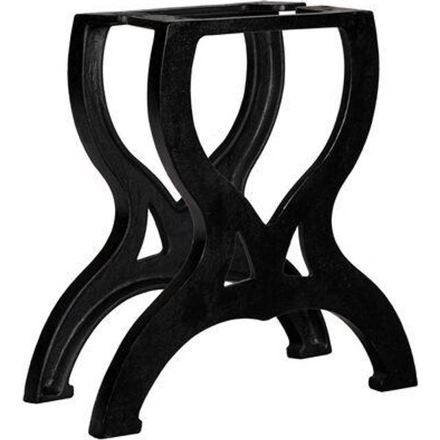 vidaXL Coffee Table Legs 2 pcs X-Frame Cast Iron - Black