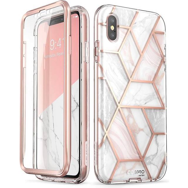 "i-Blason Cosmo Full-Body Case for iPhone Xs/iPhone X Case 2018 Release, Marble, 5.8"""