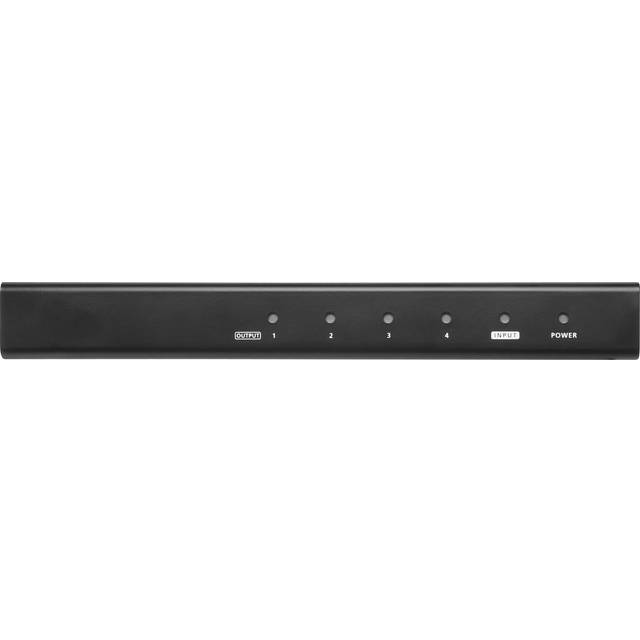 ATEN True 4K HDMI-omkopplare 4-port VS481C, HDMI 2.0 (3D, djup färg, 4K); HDCP 2.2-kompatibel | 4k x 2k @ 60Hz (4:4) | dubbelriktad RS-232 serieport UK | #1 KVM marknadsledare, svart