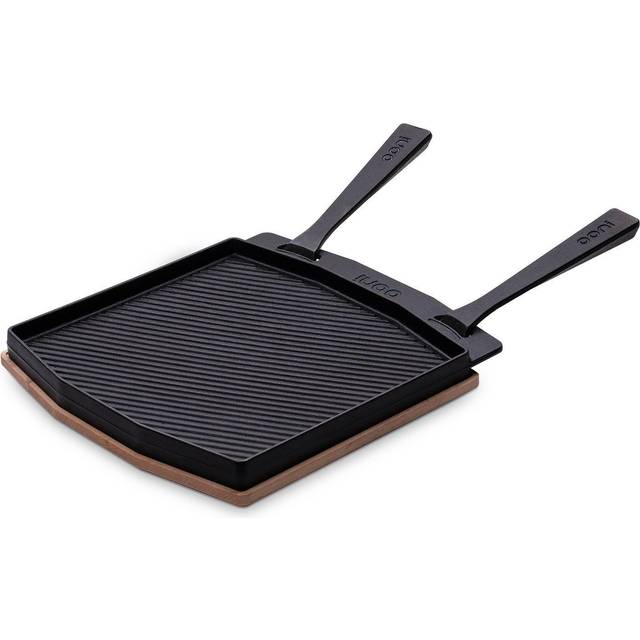 Ooni Outdoor Oven Dual Sided Cast Iron Grizzler Plate & Stainless Steel Trivet