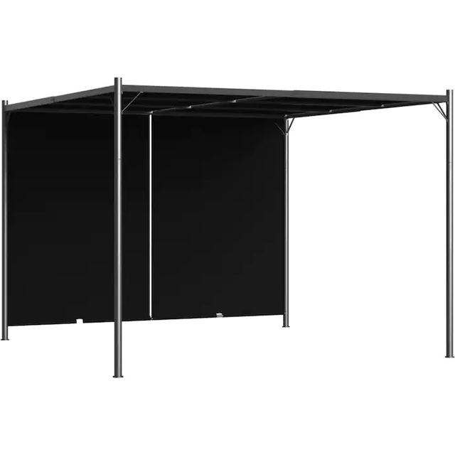 Pergola med justerbart tak gräddvit 3x3 m stål